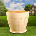 Горшок для цветов «Классический», 15 л, d=35 см, h=29 см, керамический, с поддоном, бежевый
