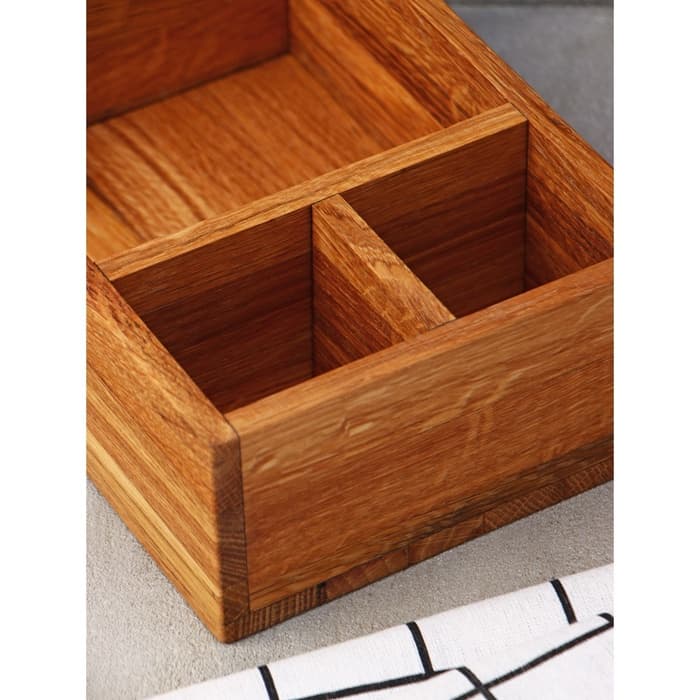 Подставка - салфетница деревянная Adelica, 21.5×15×7.5 см, дуб