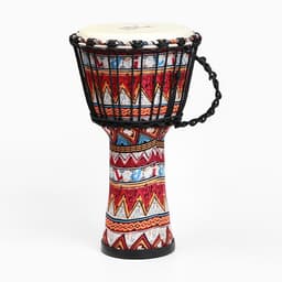 Барабан Джембе Красный орнамент, 38×21 см