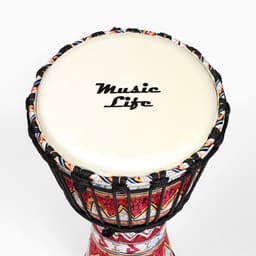 Барабан Джембе Красный орнамент, 38×21 см