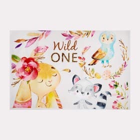 Фотофон для съёмок, винил «Зверята-малыши с цветами», 120×80 см