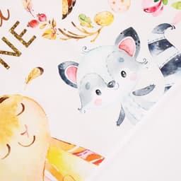 Фотофон для съёмок, винил «Зверята-малыши с цветами», 120×80 см