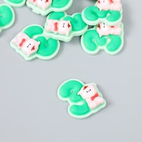 Декор для творчества «Цифра 3 со зверюшкой», набор 10 шт., 2×1.6 см