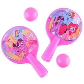 Ракетки 8×12 см, 2 мячика, My little pony