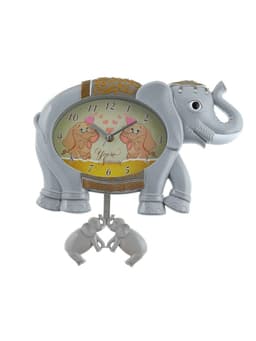 Часы настенные «Слон», детские, дискретный ход, маятник, 24.5×36×5.5 см