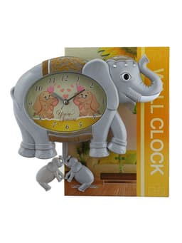 Часы настенные «Слон», детские, дискретный ход, маятник, 24.5×36×5.5 см