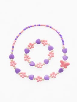 Набор детский «Выбражулька. Ромашки с бабочкой», 2 предмета: бусы, браслет, МИКС