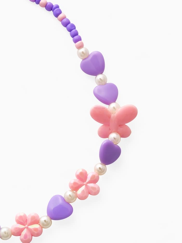 Набор детский «Выбражулька. Ромашки с бабочкой», 2 предмета: бусы, браслет, МИКС