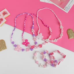 Набор детский «Выбражулька. Ромашки с бабочкой», 2 предмета: бусы, браслет, МИКС