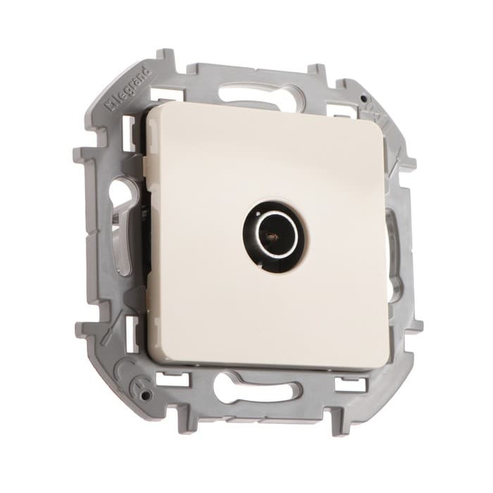 Розетка ТВ Legrand INSPIRIA, скрытая, одноместная, оконечная, 1.5 дБ - 0-2400 МГц, слоновая кость