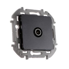 Розетка ТВ Legrand INSPIRIA, скрытая, одноместная, оконечная, 1.5 дБ - 0-2400 МГц, антрацит