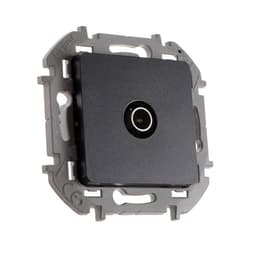 Розетка ТВ Legrand INSPIRIA, скрытая, одноместная, оконечная, 1.5 дБ - 0-2400 МГц, антрацит