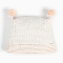 Шапка для девочки, размер 40-42 (3-6 мес.), светло-розовая