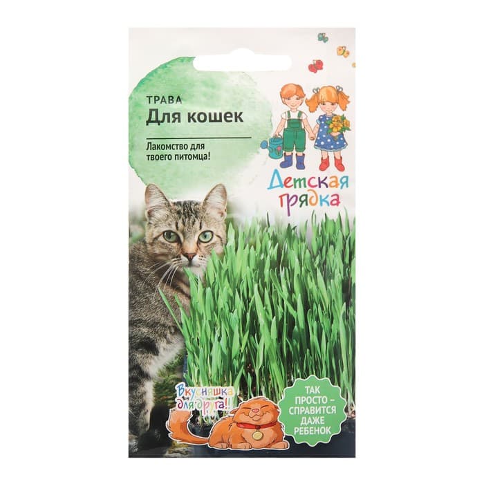 Семена Трава для кошек «Детская грядка», смесь, 10 г, «Агросидстрейд»