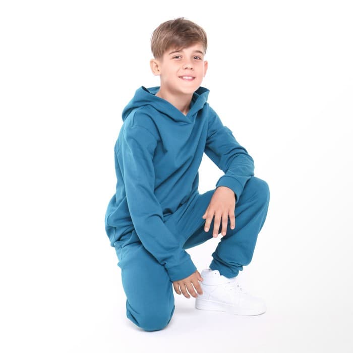 Костюм детский (толстовка, брюки) НАЧЁС, цвет петрол, рост 92 см