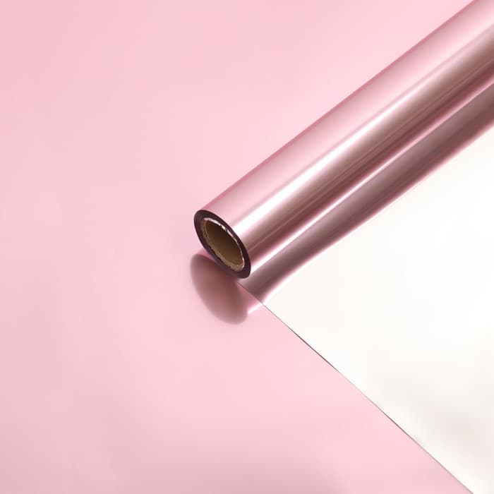 Пленка для цветов,«Металлик», 0.57×10 м, розовый