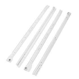 Роликовые направляющие ТУНДРА, L=550 мм, толщина 0.8 мм, белые, 2 шт.