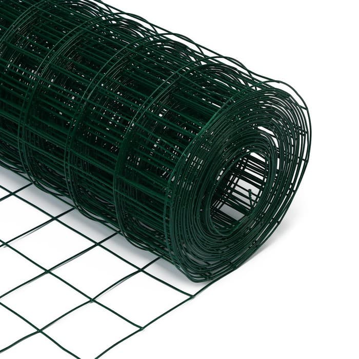 Сетка сварная с ПВХ покрытием, 10×1 м, ячейка 50×50 мм, d=1 мм, металл, Greengo