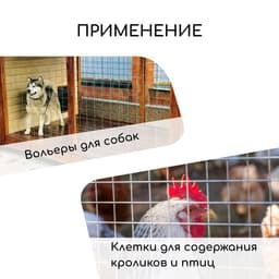 Сетка сварная с ПВХ покрытием, 10×1 м, ячейка 50×50 мм, d=1 мм, металл, Greengo