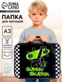 Папка с ручками, А3, текстильная, 47×35×2 см «Скейт»