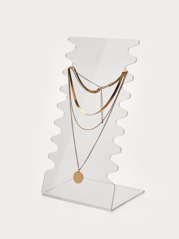 Подставка под колье, оргстекло 3 мм, 15×10×28 см, прозрачный