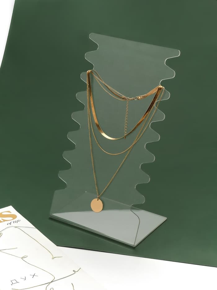 Подставка под колье, оргстекло 3 мм, 15×10×28 см, прозрачный