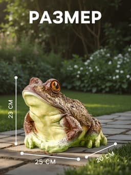 Садовая фигура из полистоуна «Лягушка глазастая древесная», 23×25×20 см