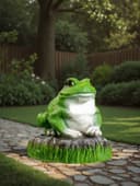 Садовая фигура из гипса «Лягушка на камне», 22×20×22 см