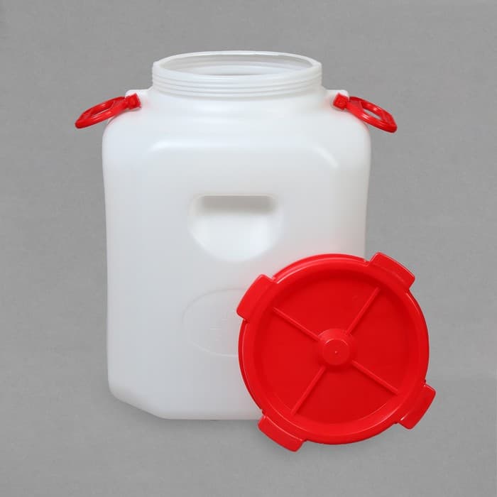 Фляга - бочка пищевая, 40 л, горловина 19.5 см, пластиковая, белая