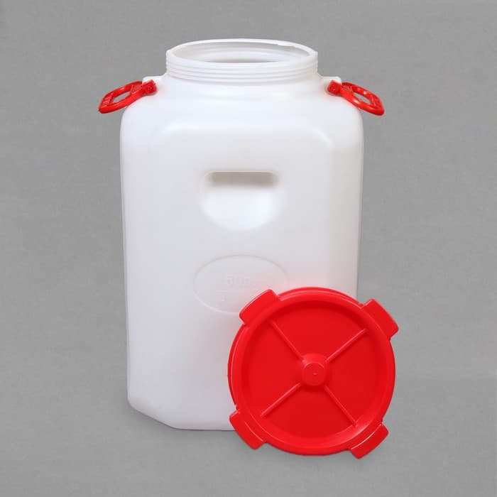 Фляга - бочка пищевая, 50 л, горловина 19.5 см, пластиковая, белая