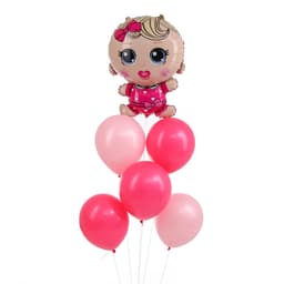 Воздушные шары, букет Mini Princess, набор 6 шт.