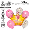 Воздушные шары, букет «Нашей принцессе», набор 6 шт.