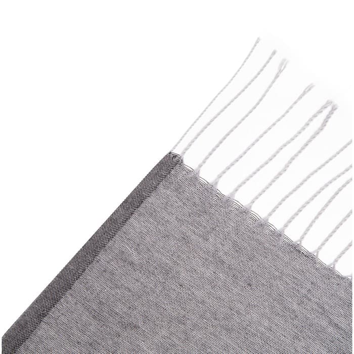 Палантин текстильный, цвет белый/чёрный, размер 68х175