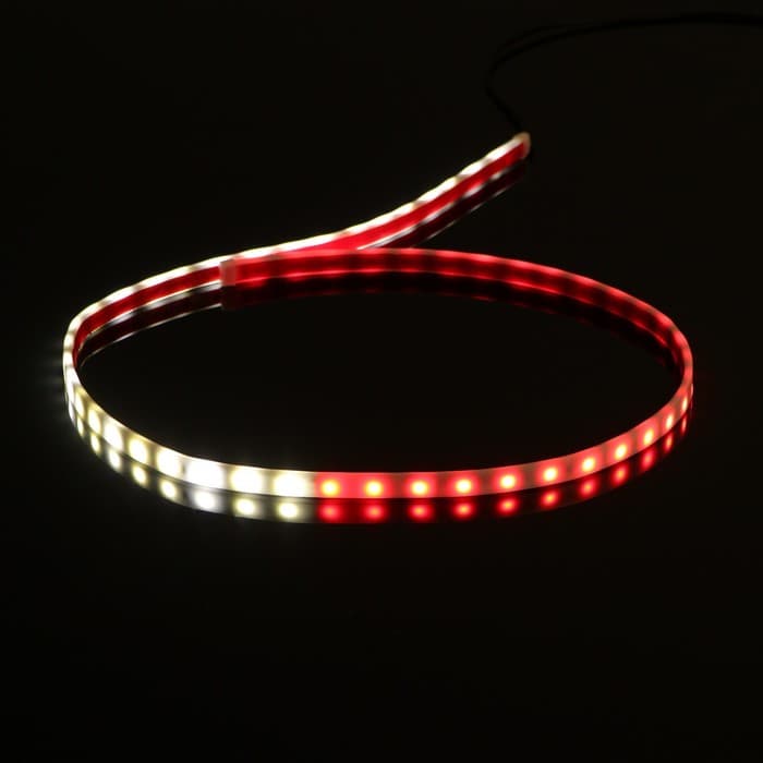 Подсветка двери, 12 В, 120 см, красно-белая, самоклеящаяся, набор 2 шт.