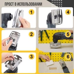 Насадка для МФИ ТУНДРА, квадратный резак для гипсокартона, дерева, пластика, 95×95×40 мм