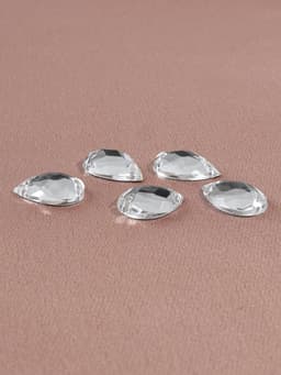 Стразы пришивные «Капля», из органического стекла, 10×14 мм, 20 шт., белые