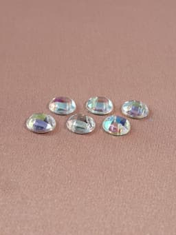 Стразы пришивные «Шатон», круглые, из органического стекла, с голографией, d=8 мм, 50 шт.