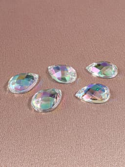 Стразы пришивные «Капля», из органического стекла, с голографией, 10×14 мм, 20 шт.