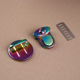 Застёжка для сумки, 3×3 см, разноцветная