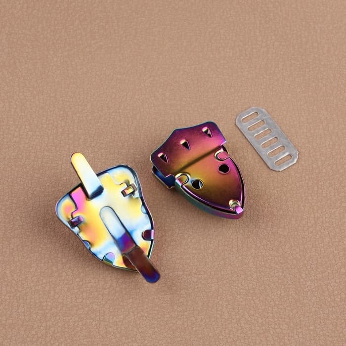 Застёжка для сумки, 3×4.2 см, разноцветная