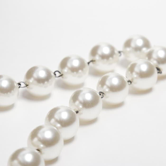 Шляпа женская с бусинами MINAKU, размер 56-58, цвет молочный