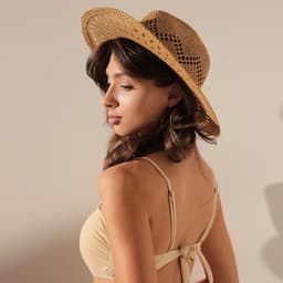 Шляпа женская с декором MINAKU, коричневая, размер 56-58