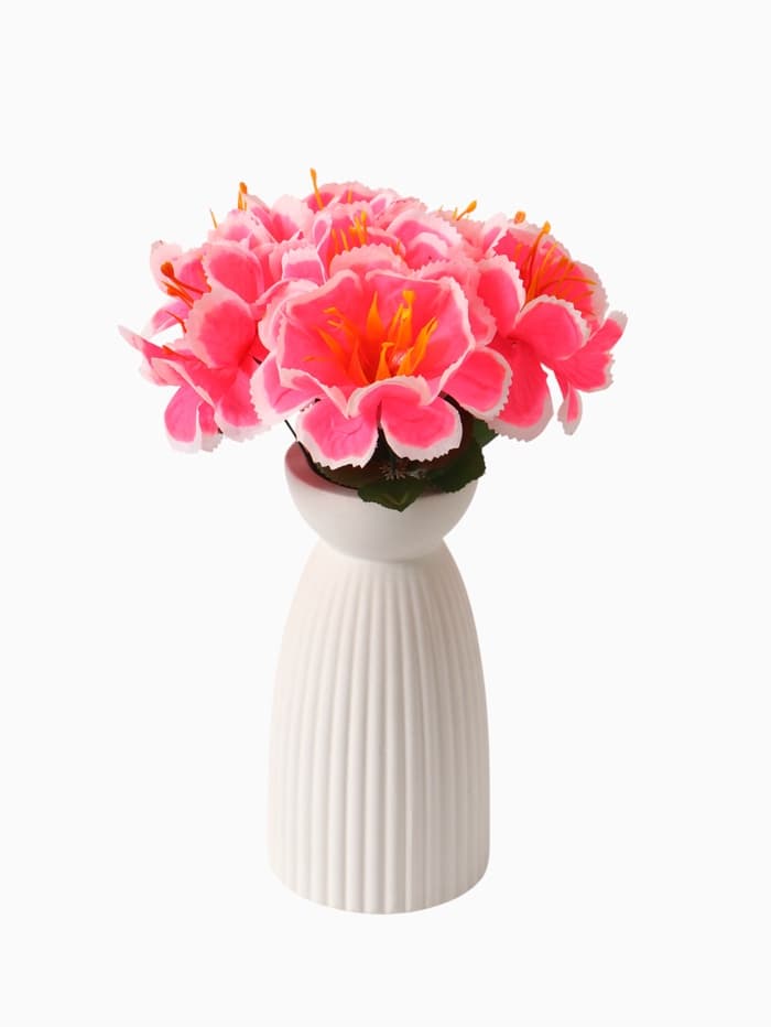 Цветы искусственные «Бегония криспа», h=27 см, d=11 см, ярко-розовые