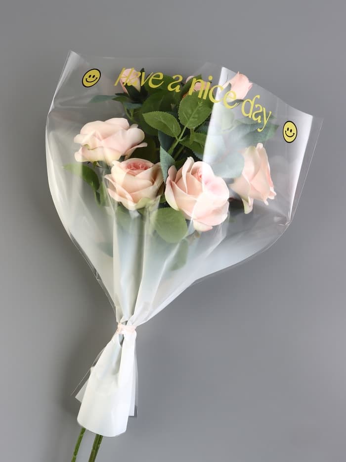 Пакет цветочный Конус, белый, 36×20×45 см±1 см