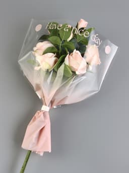 Пакет цветочный Конус, розовый, 36×20×45 см±1 см