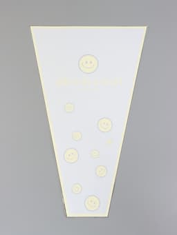 Пакет цветочный Конус, белый, 28×9×44 см±1 см