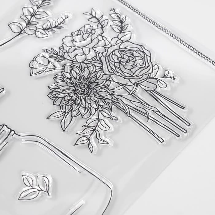 Штамп для творчества «Банка с цветами», 17×21.5×0.3 см