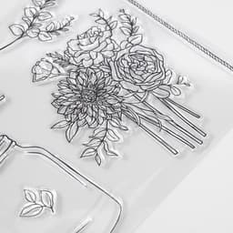 Штамп для творчества «Банка с цветами», 17×21.5×0.3 см