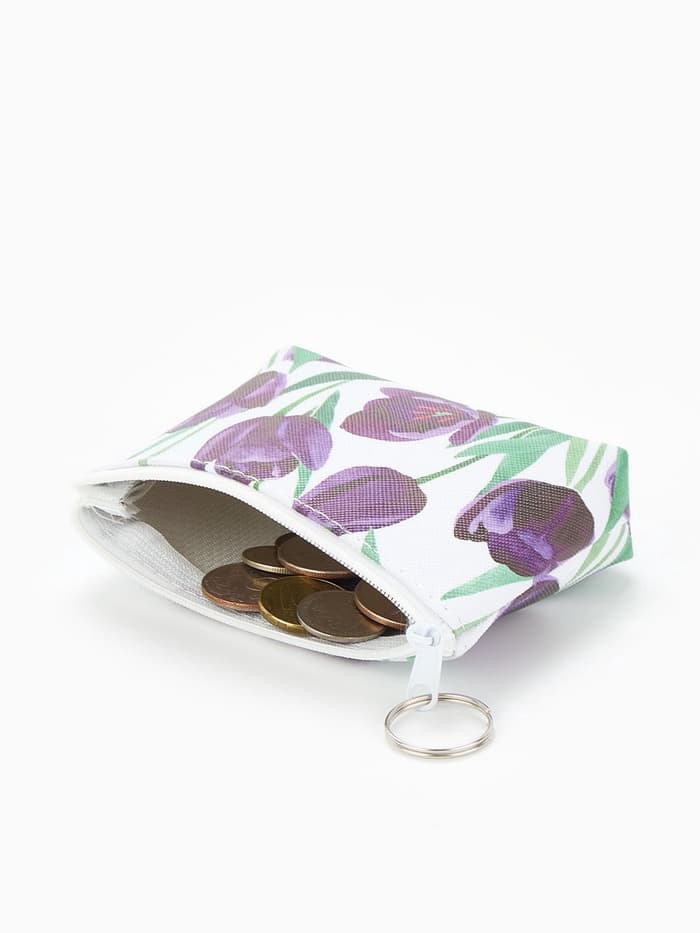 Кошелёк-монетница на молнии 12×2×9 см, с цветочным принтом, МИКС