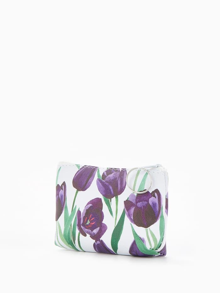 Кошелёк-монетница на молнии 12×2×9 см, с цветочным принтом, МИКС